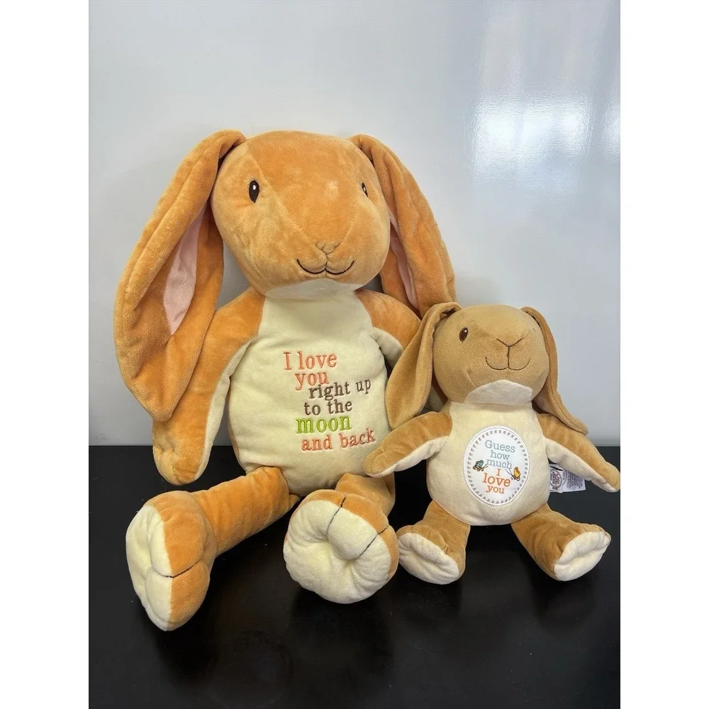 Guess How Much I Love You Plush Bunny‎ Rabbits Baby Lovey Soft Eyes Set of 2